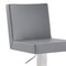 Armen Living Legacy Adjustable Height Swivel Gray Faux Leather and Brushed Stainless Steel Bar Stool LCLGSWBABSGR - alternate 2